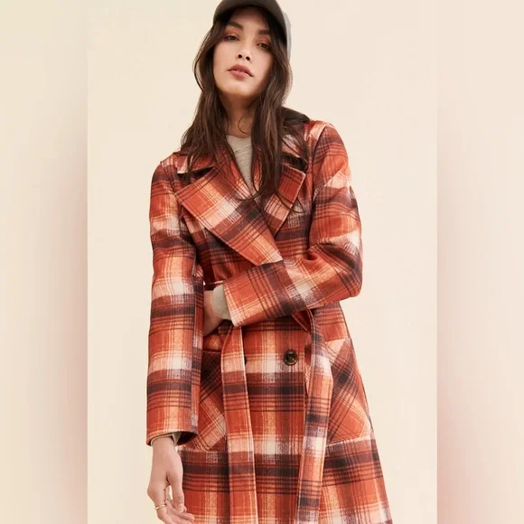 NVLT Plaid Print Overcoat - Picture 4 of 13